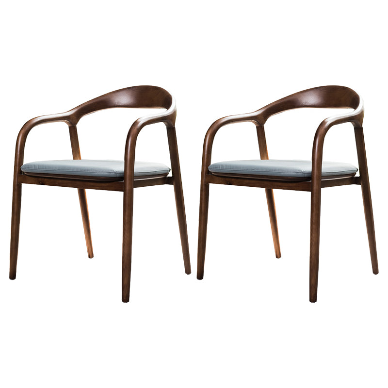 Silla de madera de fresno de estilo tradicional, juego de sillas de cocina con brazo trasero abierto