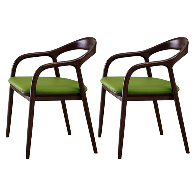 Silla de madera de fresno de estilo tradicional, juego de sillas de cocina con brazo trasero abierto