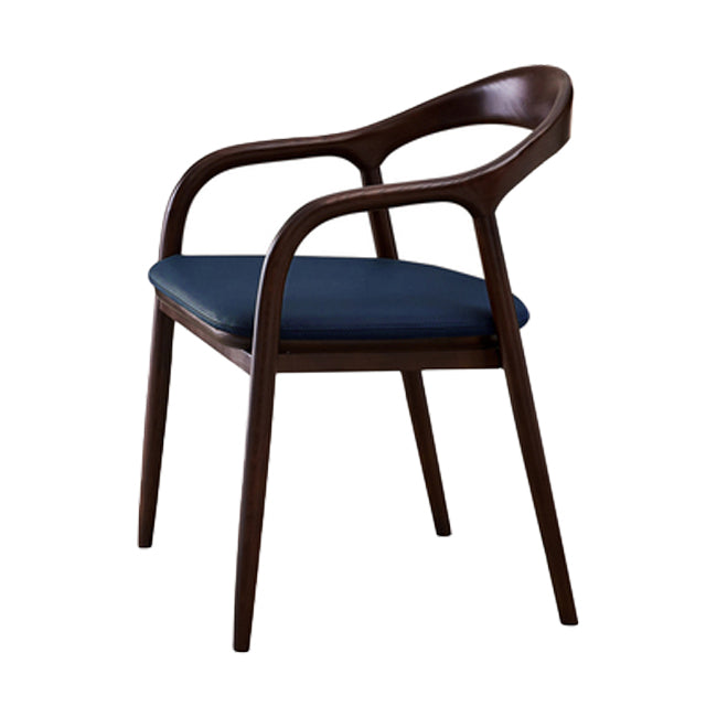 Silla de madera de fresno de estilo tradicional, juego de sillas de cocina con brazo trasero abierto