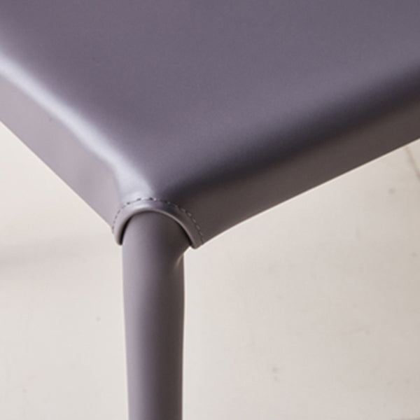 Sillas de cuero de diseño europeo, juego de sillas de comedor de cocina con parte trasera sólida