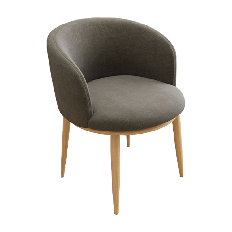 Silla auxiliar escandinava Silla de comedor tapizada de metal con respaldo Parsons para interiores