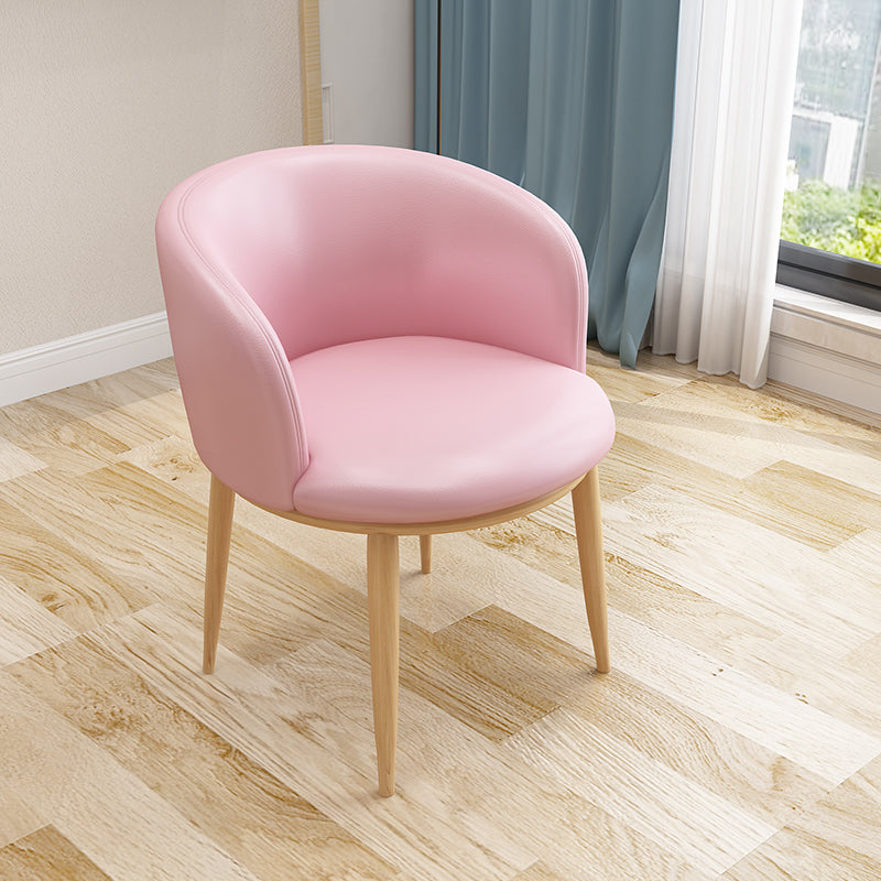 Silla auxiliar escandinava Silla de comedor tapizada de metal con respaldo Parsons para interiores