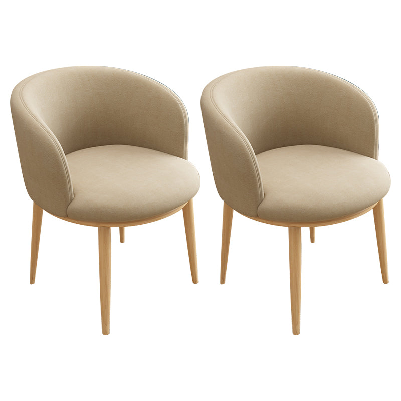Silla auxiliar escandinava Silla de comedor tapizada de metal con respaldo Parsons para interiores