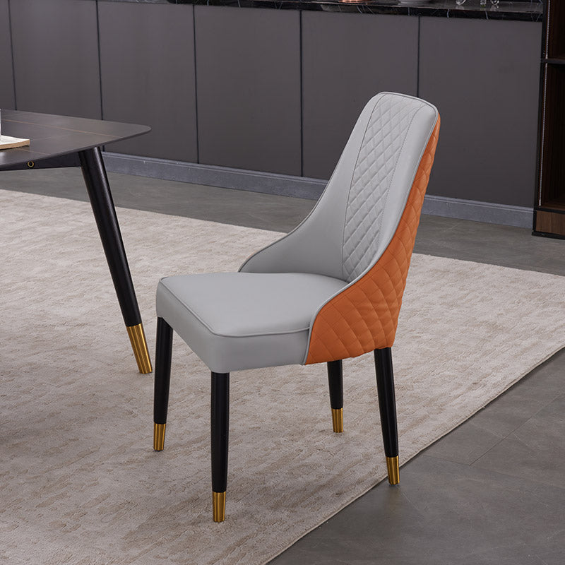 Silla de metal estilo escandinavo Silla Parsons de comedor de cocina (juego de 2)