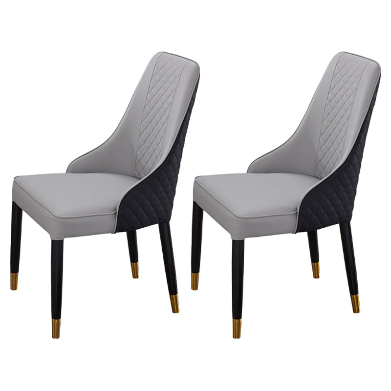 Silla de metal estilo escandinavo Silla Parsons de comedor de cocina (juego de 2)
