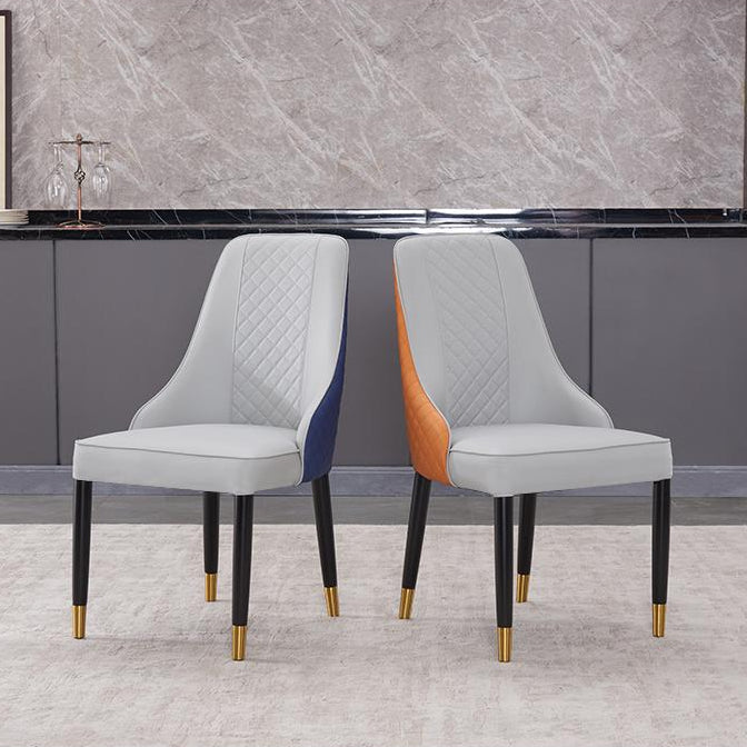 Silla de metal estilo escandinavo Silla Parsons de comedor de cocina (juego de 2)