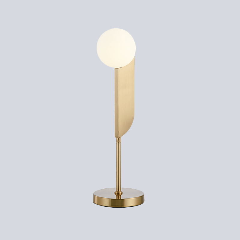 Crema Glass Ball Night Light Luxurious 1 Testa Gold Melabo lampada per camera da letto