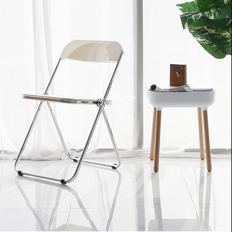 Plástico de estilo industrial que cena la silla lateral de cena de la parte posterior abierta de la silla sin brazos sola