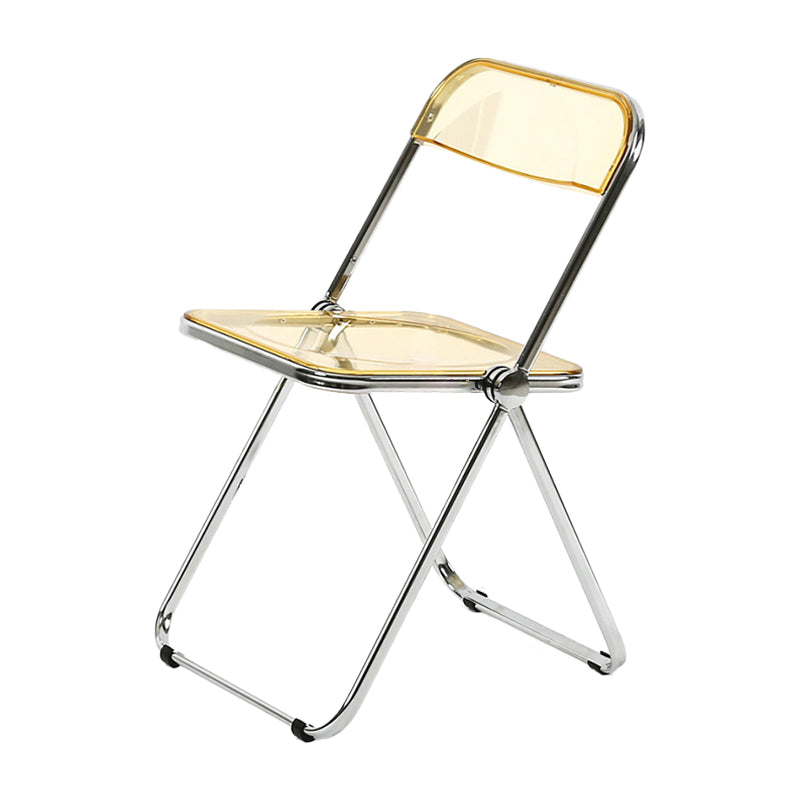 Plástico de estilo industrial que cena la silla lateral de cena de la parte posterior abierta de la silla sin brazos sola