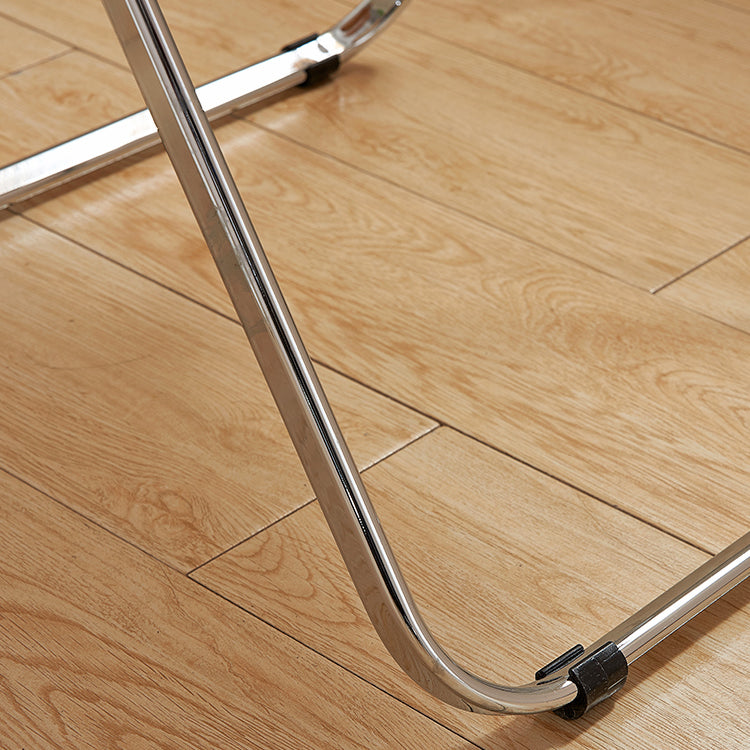 Plástico de estilo industrial que cena la silla lateral de cena de la parte posterior abierta de la silla sin brazos sola