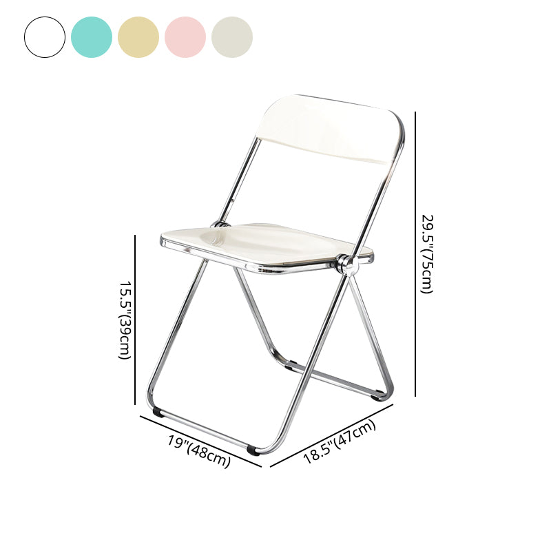 Plástico de estilo industrial que cena la silla lateral de cena de la parte posterior abierta de la silla sin brazos sola
