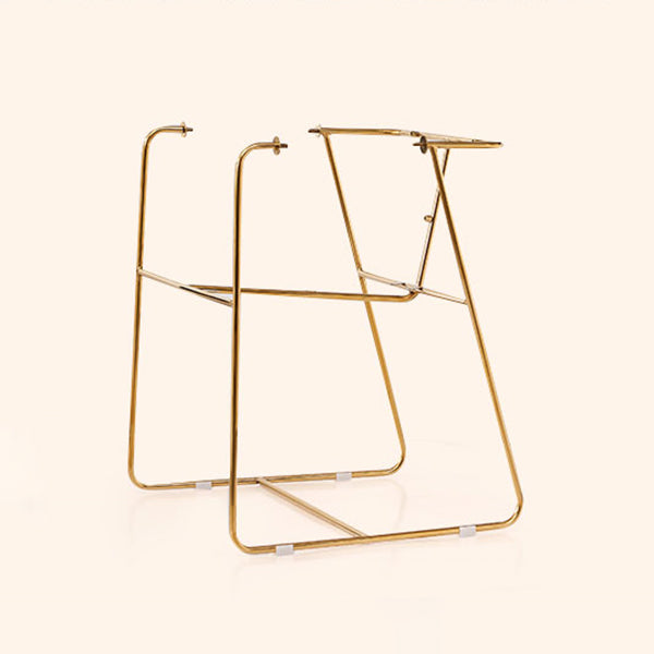Silla de comedor tapizada de metal con respaldo abierto, sillón casero de estilo moderno
