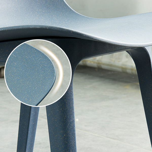 Sillas de comedor de cocina de estilo moderno, silla auxiliar sin brazos con patas de plástico