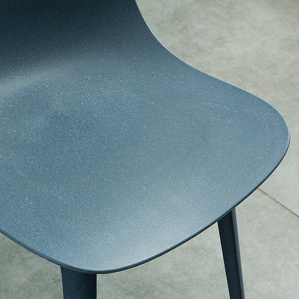 Sillas de comedor de cocina de estilo moderno, silla auxiliar sin brazos con patas de plástico