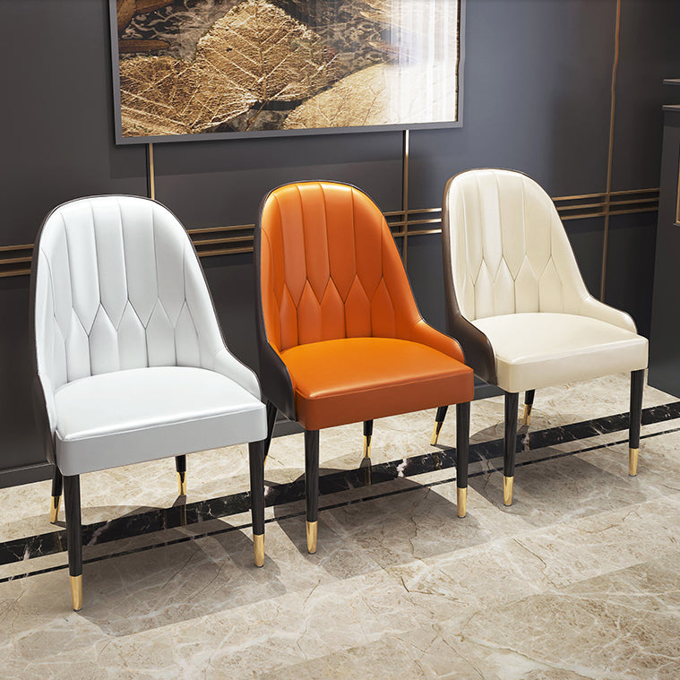 Silla de comedor de madera de estilo escandinavo, silla Parsons sin brazos (juego de 2)