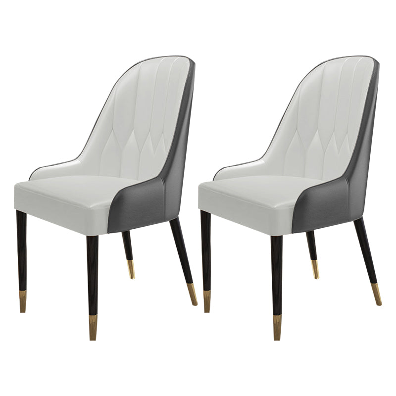 Silla de comedor de madera de estilo escandinavo, silla Parsons sin brazos (juego de 2)