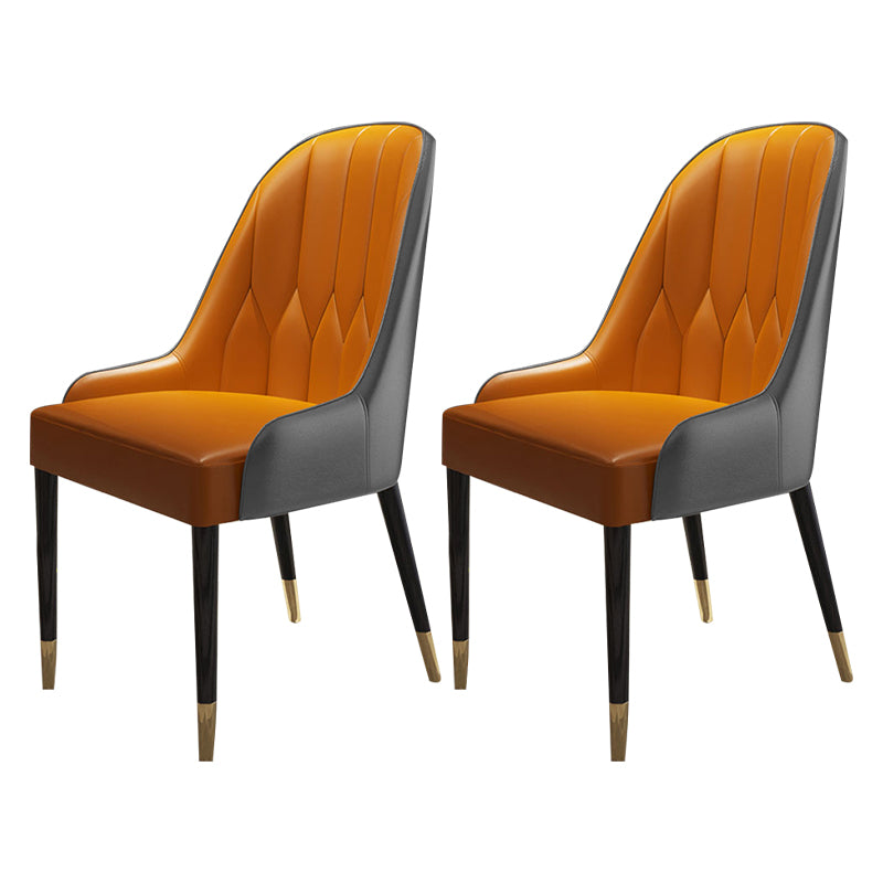 Silla de comedor de madera de estilo escandinavo, silla Parsons sin brazos (juego de 2)