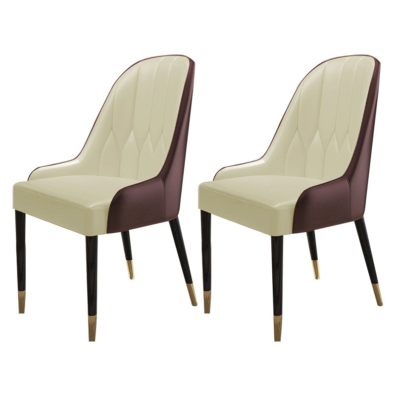 Silla de comedor de madera de estilo escandinavo, silla Parsons sin brazos (juego de 2)