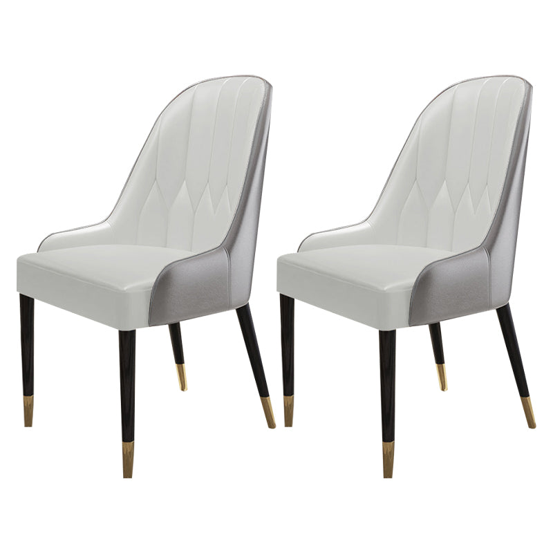 Silla de comedor de madera de estilo escandinavo, silla Parsons sin brazos (juego de 2)