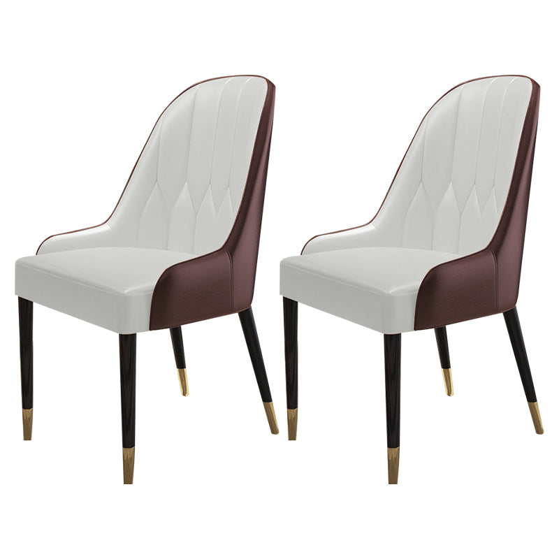 Silla de comedor de madera de estilo escandinavo, silla Parsons sin brazos (juego de 2)