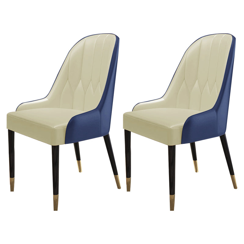 Silla de comedor de madera de estilo escandinavo, silla Parsons sin brazos (juego de 2)