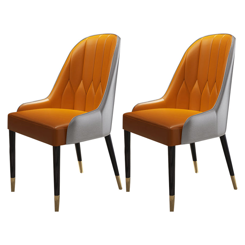 Silla de comedor de madera de estilo escandinavo, silla Parsons sin brazos (juego de 2)