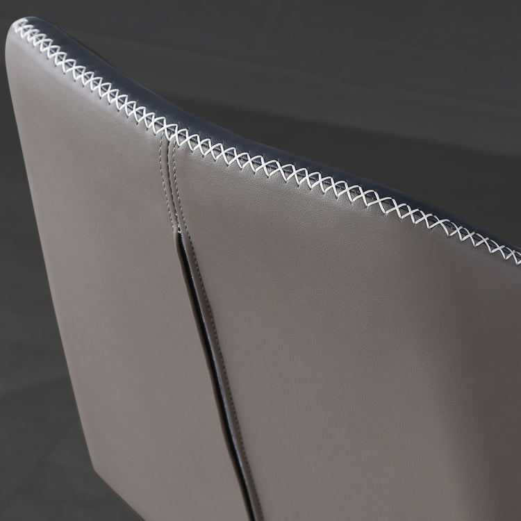 Silla de comedor de metal industrial, sin brazos, con respaldo de orejas (juego de 2)