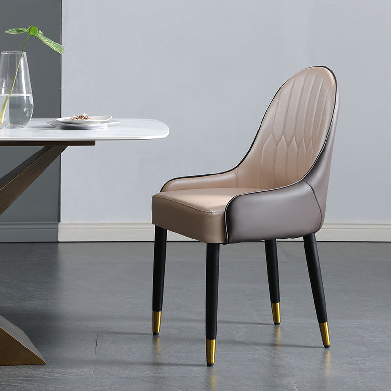 Scandinavian Indoor Arm Chair Upholstered Parsons Wood Dining Room Chair (Set of 2)
