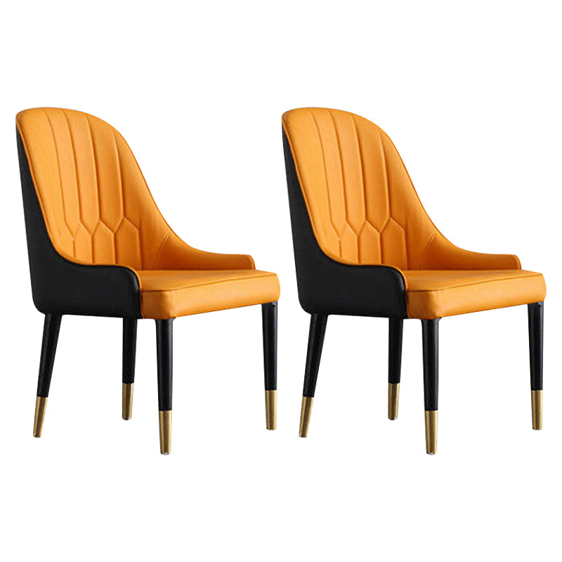 Scandinavian Indoor Arm Chair Upholstered Parsons Wood Dining Room Chair (Set of 2)