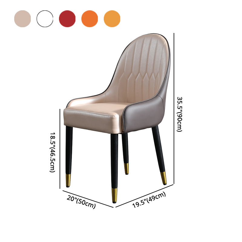 Scandinavian Indoor Arm Chair Upholstered Parsons Wood Dining Room Chair (Set of 2)