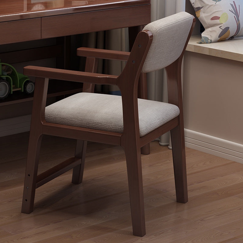 Contemporary Wood Dining Arm Chair Open Back Dining Side Chair for Home Use (Set of 4)