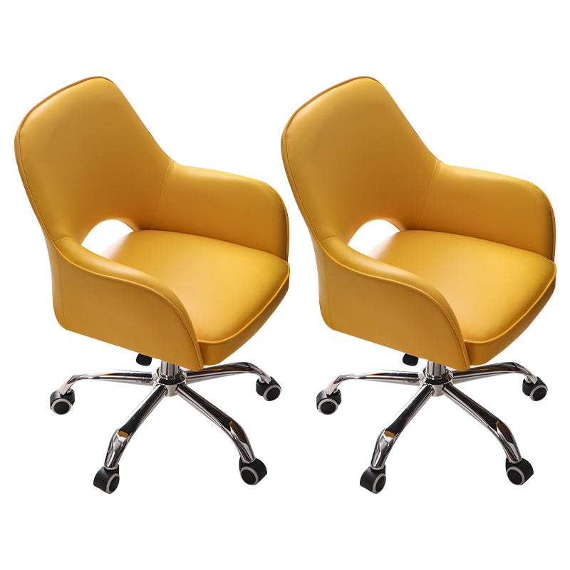 Minimalist Style Upholstered Arm Dining Chairs Open Back Dining Side Chair for Home