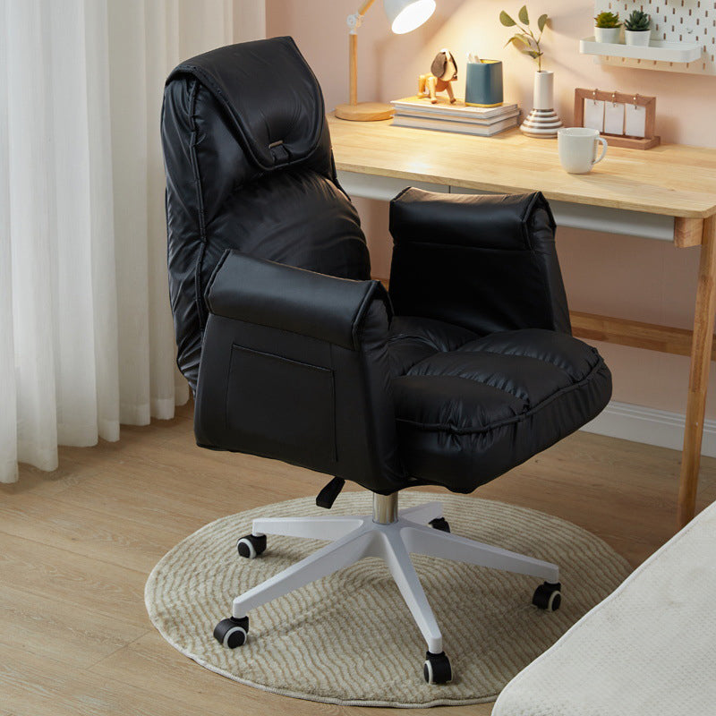 Minimalist Style Upholstered Arm Dining Chairs Solid Back Dining Chairs for Home