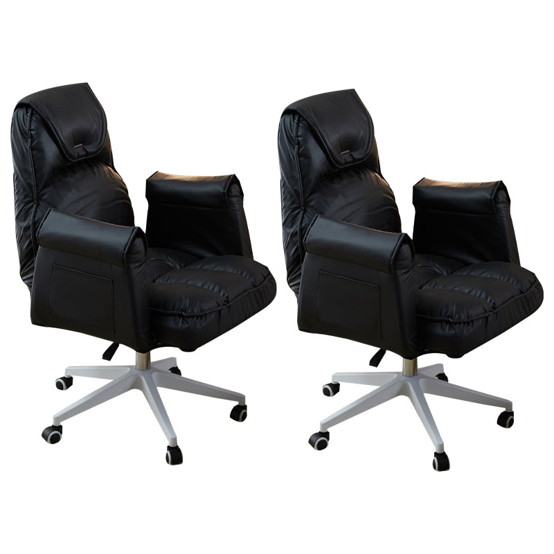 Minimalist Style Upholstered Arm Dining Chairs Solid Back Dining Chairs for Home