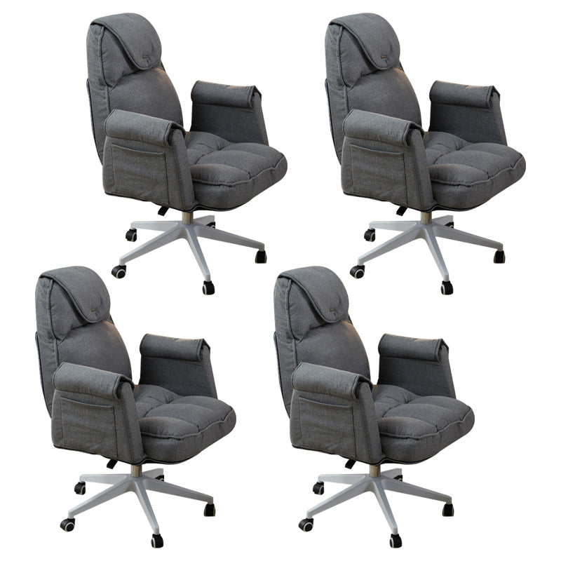 Minimalist Style Upholstered Arm Dining Chairs Solid Back Dining Chairs for Home