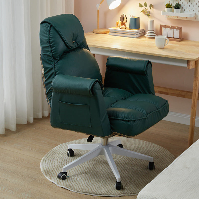 Minimalist Style Upholstered Arm Dining Chairs Solid Back Dining Chairs for Home