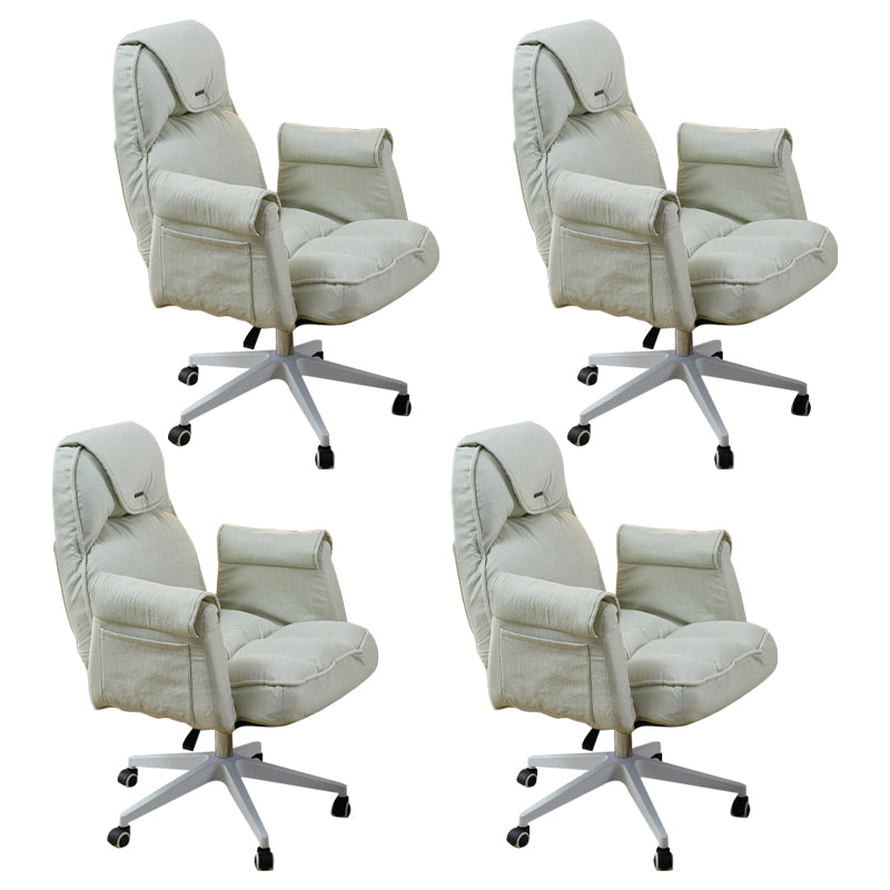 Minimalist Style Upholstered Arm Dining Chairs Solid Back Dining Chairs for Home