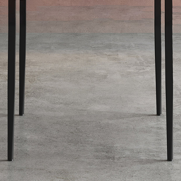 Silla de comedor de estilo moderno, sillas laterales sin brazos con patas de metal para cocina