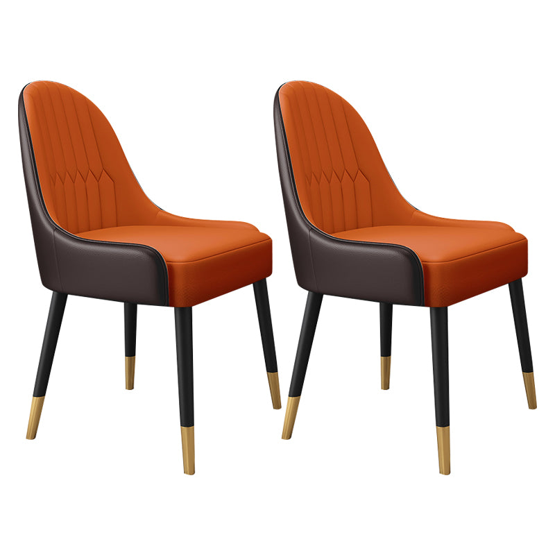 Silla de metal estilo escandinavo Sillas de comedor con respaldo Parsons (juego de 2)
