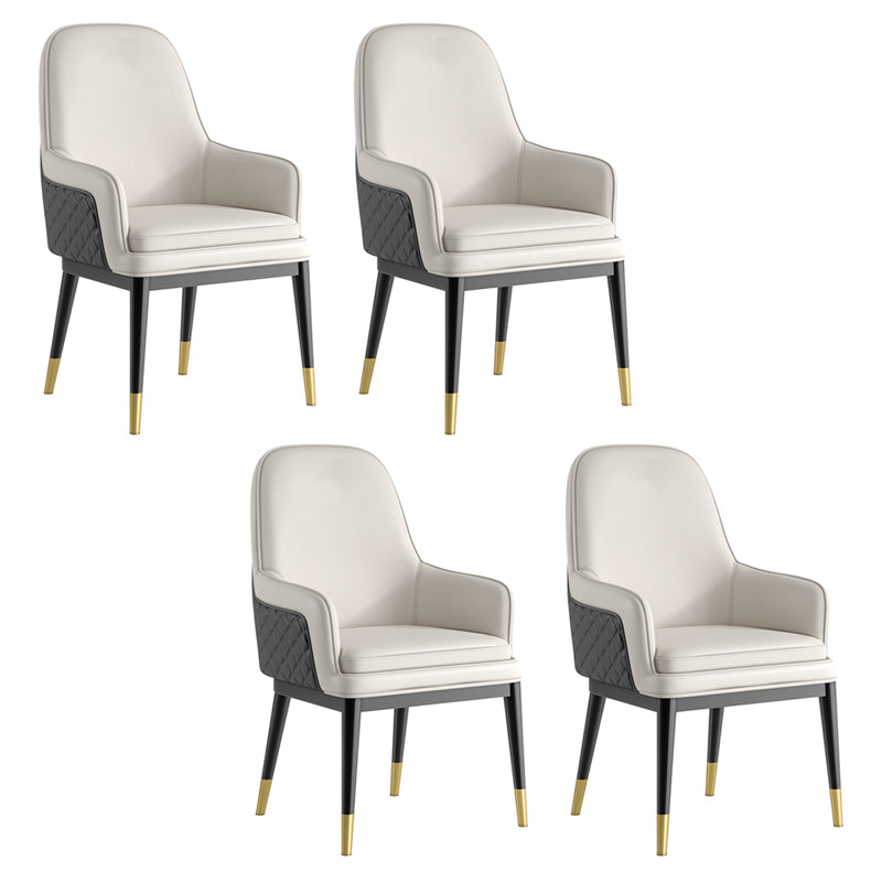 Silla de comedor de metal de estilo nórdico, silla de comedor con brazo Parsons, sillas laterales