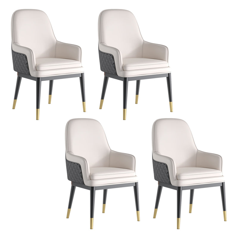 Silla de comedor de metal de estilo nórdico, silla de comedor con brazo Parsons, sillas laterales