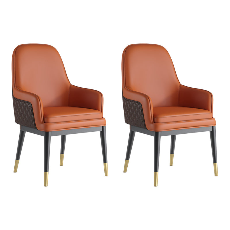 Silla de comedor de metal de estilo nórdico, silla de comedor con brazo Parsons, sillas laterales