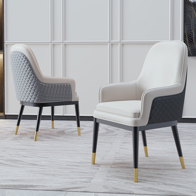 Silla de comedor de metal de estilo nórdico, silla de comedor con brazo Parsons, sillas laterales