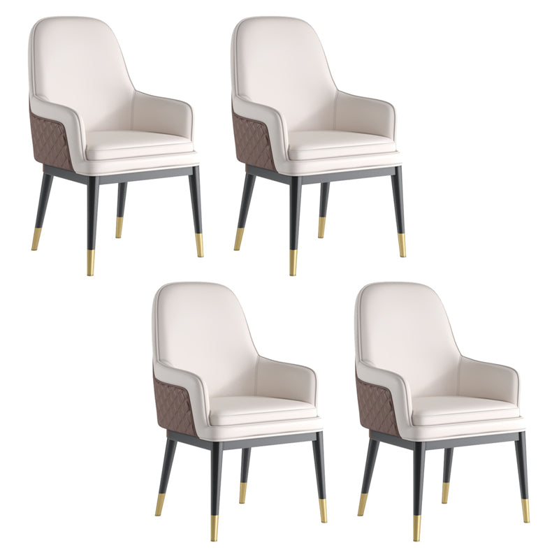 Silla de comedor de metal de estilo nórdico, silla de comedor con brazo Parsons, sillas laterales