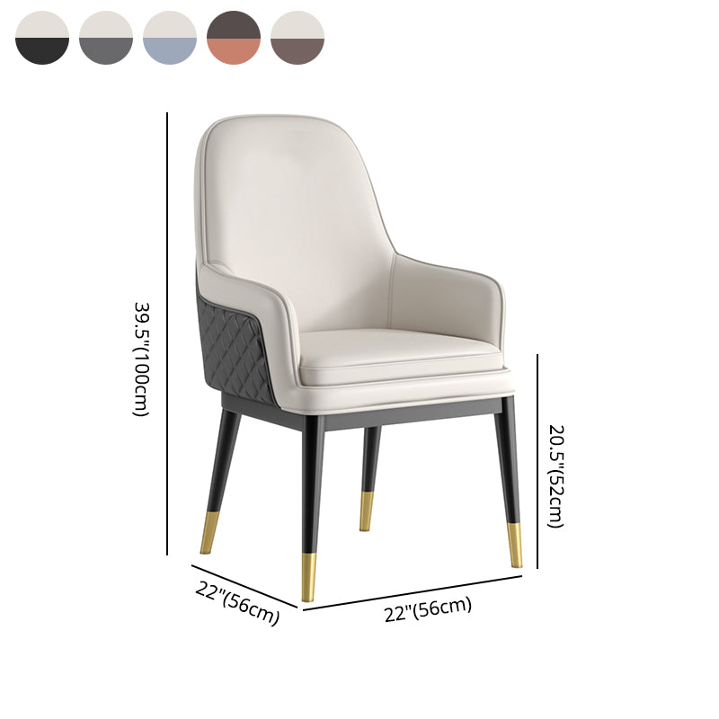 Silla de comedor de metal de estilo nórdico, silla de comedor con brazo Parsons, sillas laterales