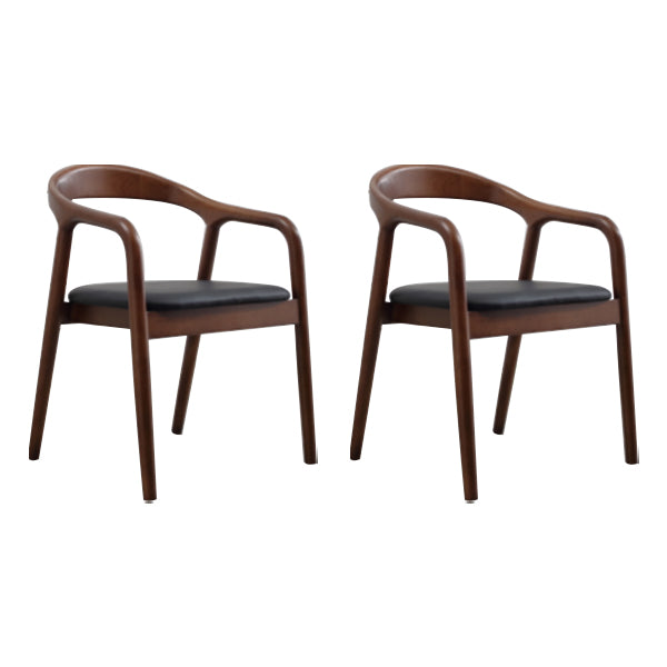 Silla de madera maciza de estilo tradicional, sillas de comedor de cocina con brazo trasero abierto