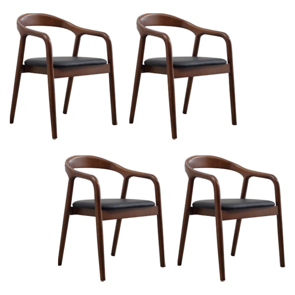Silla de madera maciza de estilo tradicional, sillas de comedor de cocina con brazo trasero abierto