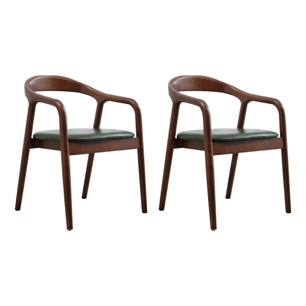 Silla de madera maciza de estilo tradicional, sillas de comedor de cocina con brazo trasero abierto