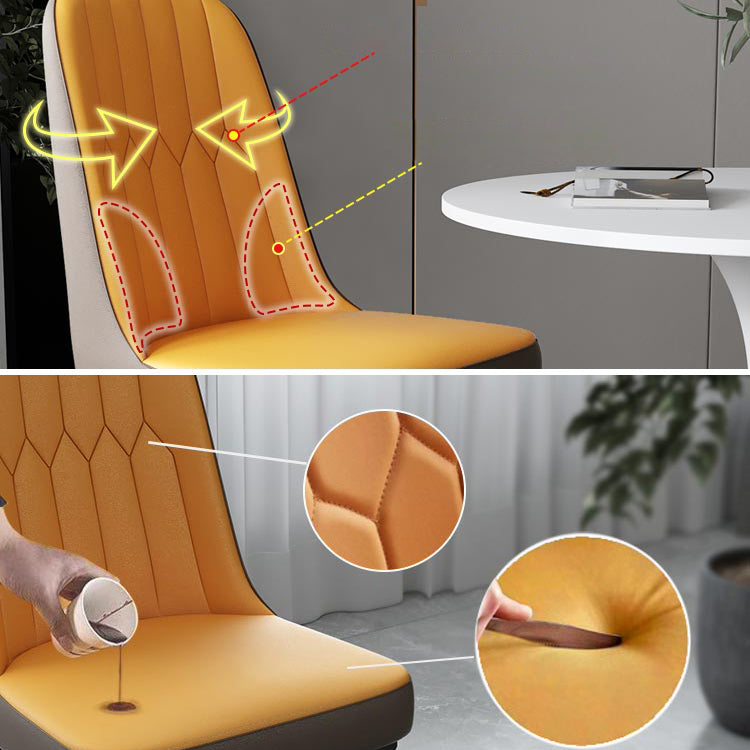 Metal de la cocina del estilo nórdico que cena la silla Parsons que cena la silla lateral sin brazos