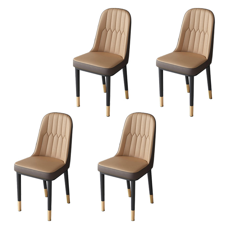 Metal de la cocina del estilo nórdico que cena la silla Parsons que cena la silla lateral sin brazos